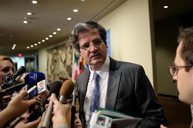 L'ambassadeur de la France à l'ONU François Delattre, le 16 mai 2017 à New York [JEWEL SAMAD / AFP/Archives]