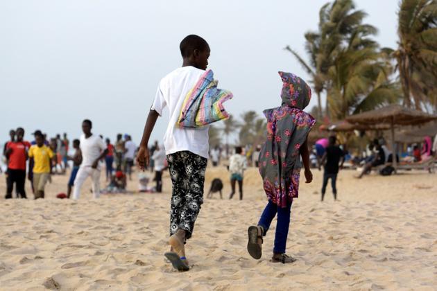 Sur une plage de Kololi, en Gambie, le 9 avril 2017 [SEYLLOU / AFP]
