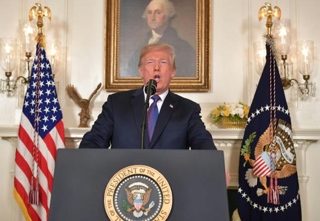 Le président américain Donald Trump à la Maison Blanche, le 13 avril 2018 à Washington [Mandel NGAN / AFP/Archives]
