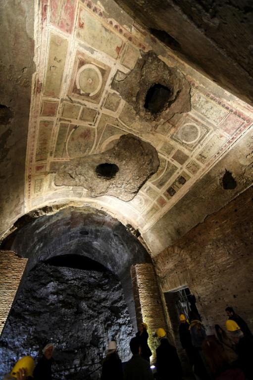 Dans l'antique demeure de Néron à Rome, le 22 mars 2017 [ANDREAS SOLARO / AFP]