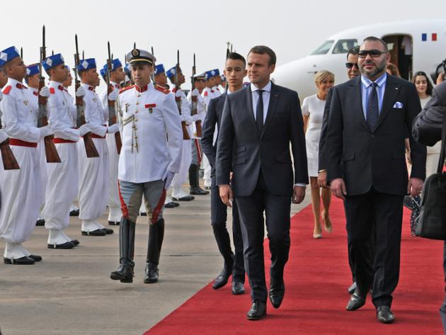 Le président français Emmanuel Macron et le roi du Maroc Mohammed VI à Rabat, le 14 juin 2017 [ALAIN JOCARD / POOL/AFP]