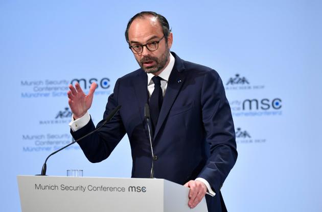 Le Premier ministre français Edouard Philippe à la Conférence de Munich sur la sécurité, le 17 février 2018 [Thomas KIENZLE / AFP]