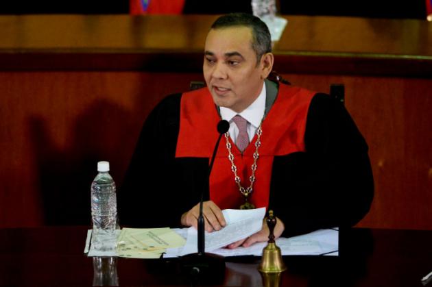 Le président de la Cour suprême du Venezuela, Maikel Moreno, le 3 mars 2017 à Caracas [FEDERICO PARRA / AFP/Archives]
