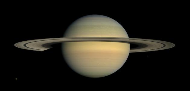 Image fournie par la Nasa le 30 décembre 2008 de Saturne et ses anneaux principaux, photographiés par la sonde Cassini. [NASA/JPL-Caltech / NASA/JPL/Space Science Institute/AFP/Archives]