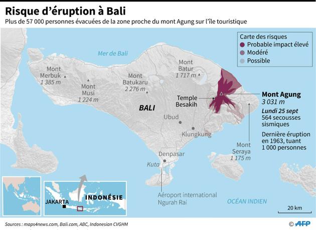 Risque d'éruption à Bali [Laurence CHU / AFP]