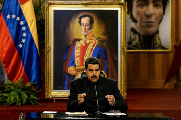 Nicolas Maduro lors d'une conférence de presse le 22 juin 2017 [FEDERICO PARRA / AFP/Archives]