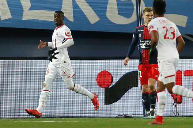 L'attaquant lillois Nicolas Pepe a offert une victoire précieuse à son équipe sur la pelouse de Caen, le 13 janvier 2018  [CHARLY TRIBALLEAU / AFP]