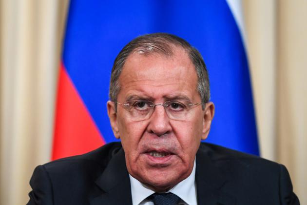 Le ministre russe des Affaires étrangères Sergueï Lavrov le 14 mars 2018 [Kirill KUDRYAVTSEV / AFP]