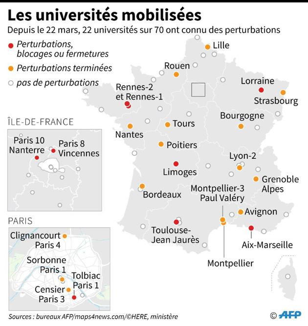 Les universités mobilisées [Maryam EL HAMOUCHI / AFP]
