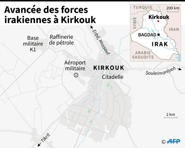 Avancée des troupes irakiennes à Kirkouk [Jonathan STOREY / AFP]