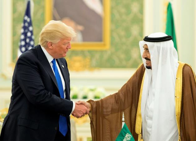 Le président américain Donald Trump et le roi Salmane d'Arabie, le 20 mai 2017 à Ryad [BANDAR AL-JALOUD / Saudi Royal Palace/AFP/Archives]