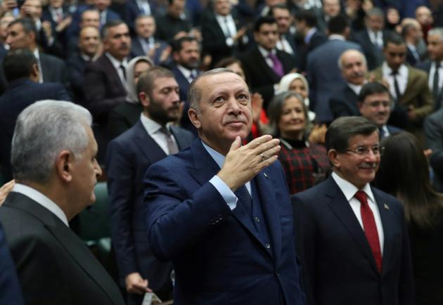 Le président turc Recep Tayyip Erdogan, le 30 janvier 2018 à Ankara  [ADEM ALTAN / AFP/Archives]