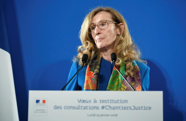 Nicole Belloubet, le 15 janvier 2018 à Paris [Lionel BONAVENTURE / AFP]