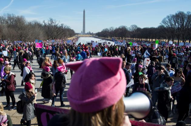 Manifestation pour la "Marche des femmes" à Washington, le 20 janvier 2018 [Andrew CABALLERO-REYNOLDS / AFP]