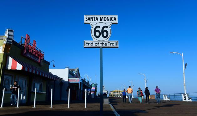La Route 66 à Santa Monica en Californie, le 18 mai 2017 [FREDERIC J. BROWN / AFP/Archives]