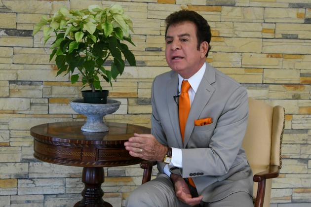 Le candidat de l'opposition de gauche Salvador Nasralla, lors d'une interview avec l'AFP, le 28 novembre 2017 à Tegucigalpa, au Honduras [ORLANDO SIERRA / AFP]