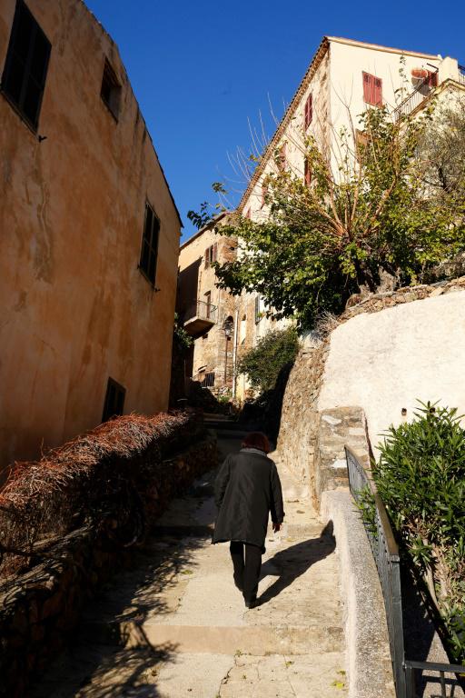 Une rue du village de Belgodère, en Haute-Corse, le 4 décembre 2017 [Pascal POCHARD-CASABIANCA / AFP]
