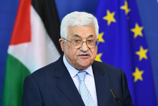 Le président palestinien Mahmoud Abbas, le 27 mars 2017 à Bruxelles [EMMANUEL DUNAND / AFP]
