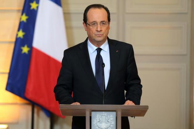 Le Président Hollande prononce un discours sur la situation au Mali, à l'Elysée, le 11 janvier 2013 [PHILIPPE WOJAZER / POOL/AFP/Archives]