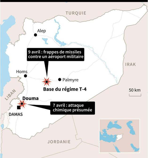 Frappes de missiles en Syrie [Gal ROMA / AFP]