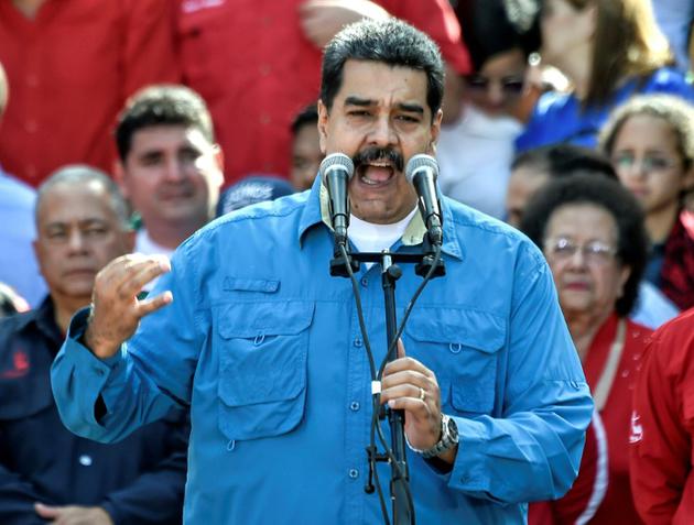 Nicolas Maduro à Caracas, le 23 janvier 2018 [Juan BARRETO / AFP/Archives]