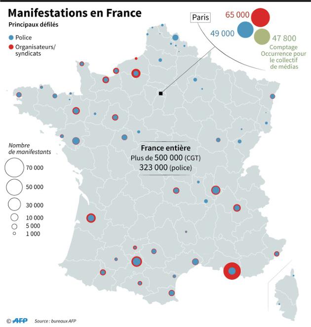 Manifestations en France [Simon MALFATTO / AFP]