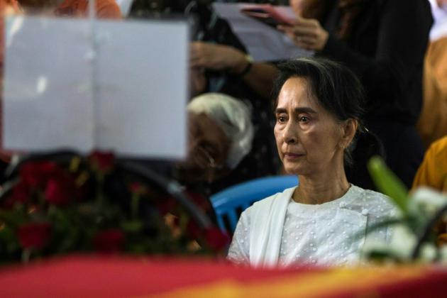 La dirigeante birmane Aung San Suu Kyi à Rangoun, le 17 août 2017 [ / AFP/Archives]