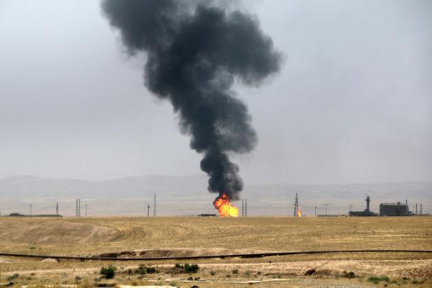 Le champ pétrolier de Bay Hassan, le 10 août 2016 près de Kirkouk, en Irak [Marwan IBRAHIM / AFP/Archives]