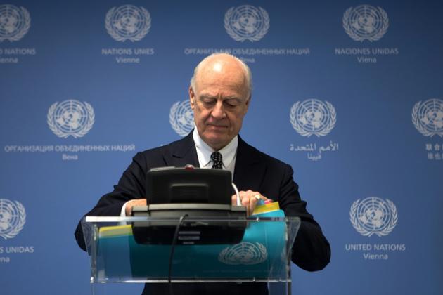 Staffan de Mistura, l'émissaire de l'ONU pour la Syrie, à Vienne, le 27 janvier 2018 [ALEX HALADA / AFP]