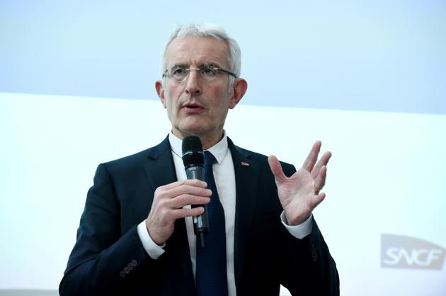 Le patron de la SNCF, Guillaume Pepy, le 27 février 2018 à Saint-Denis, près de Paris [ERIC PIERMONT / AFP/Archives]