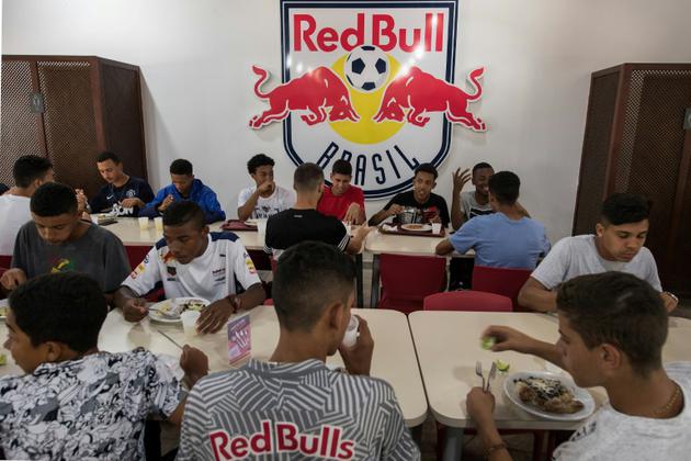Cantine du centre de formation Red Bull Brasil à Jarinu, à 70 km de Sao Paulo, le 23 février 2018  [NELSON ALMEIDA / AFP/Archives]
