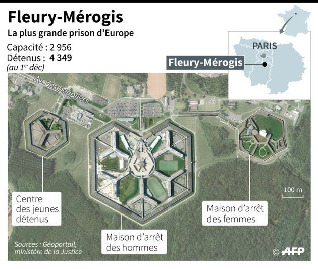 La prison de Fleury-Mérogis [Thomas SAINT-CRICQ, Paz PIZARRO, Kun TIAN / AFP]