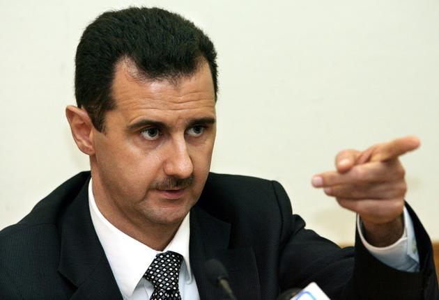 Le président syrien Bashar Al-Assad lors d'une conférence de presse à Moscou le 19 décembre 2006 [YURI KADOBNOV / AFP/Archives]